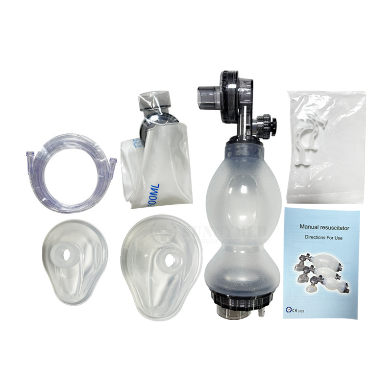 SY-K001 Emergency Kit Manual Resuscitator Respiratory Ball Autoclavable Manual Oxygen Resuscitator Ambu Bag