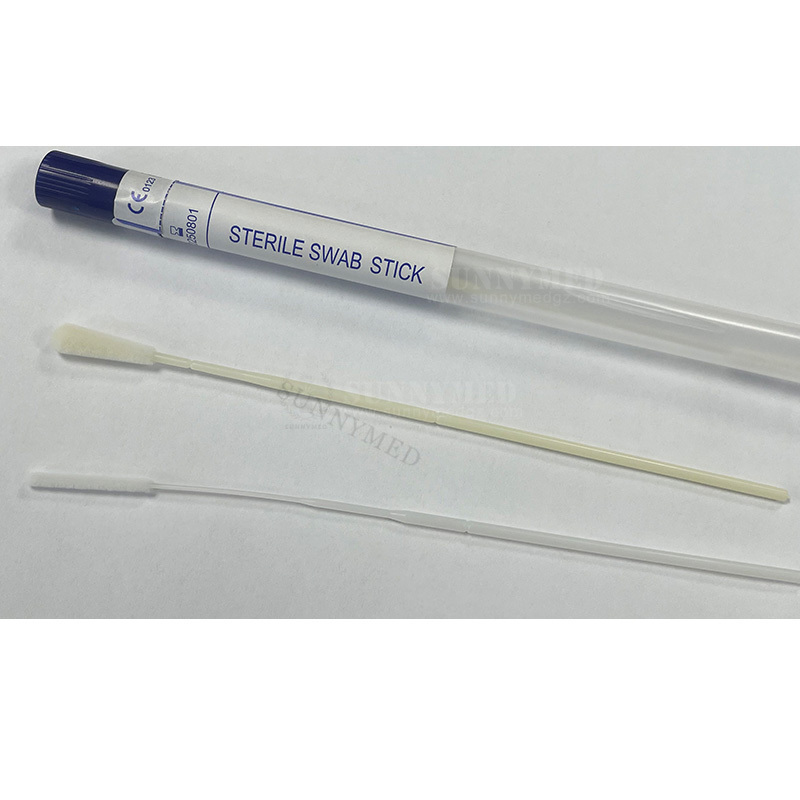 SUNNYMED SY-L148  Wholesale  rapid test kit swab Medical Disposable sampling flocked nasal swab test kit