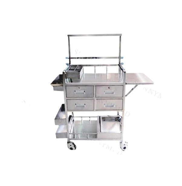 SY-R043 hospital medical nursing stainless steel trolley cart