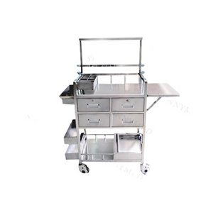 SY-R043 hospital medical nursing stainless steel trolley cart