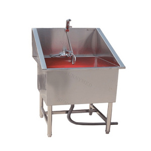 SY-W046 Stainless Steel Grooming Washing Bathing Tub Vet Bath Tub