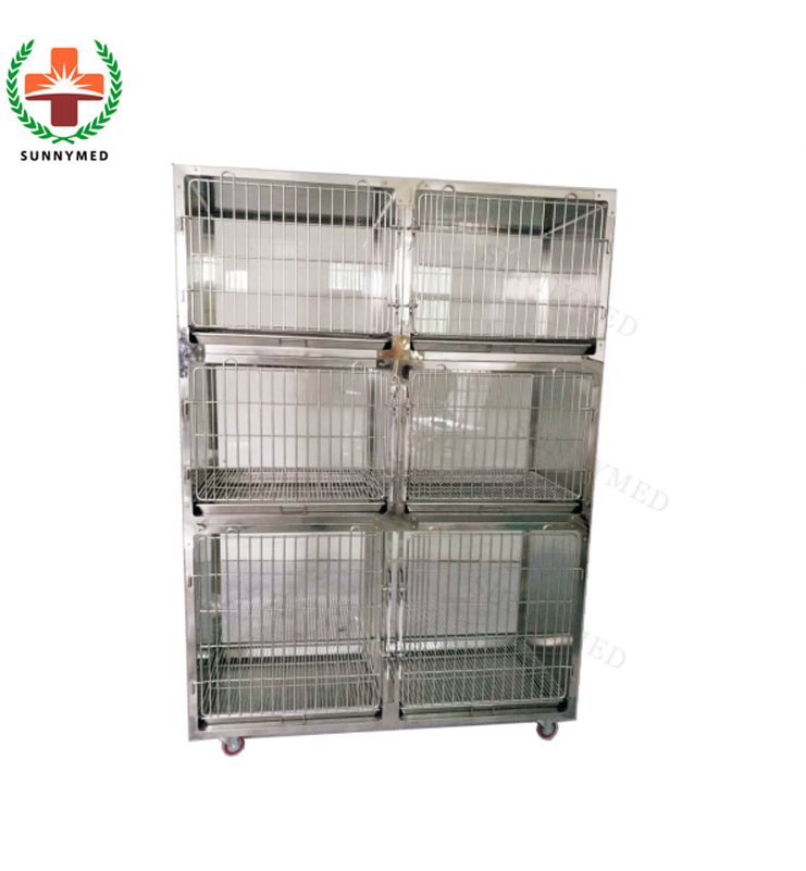 SY-W034 Hot-selling  Stainless Steel In-patient Cage for  Veterinary Cages with Best Price