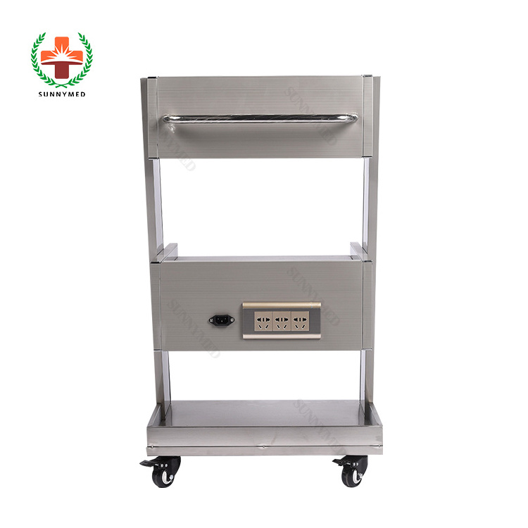 SY-YR09 Convenient Stainless Steel Dental Cabinet with power for Clinic