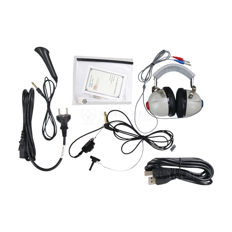 Puretone Audiometer Equipment with Computer Hearing Test Audiometer for Hearing Test Pure Tone Diagnostic Audiometer