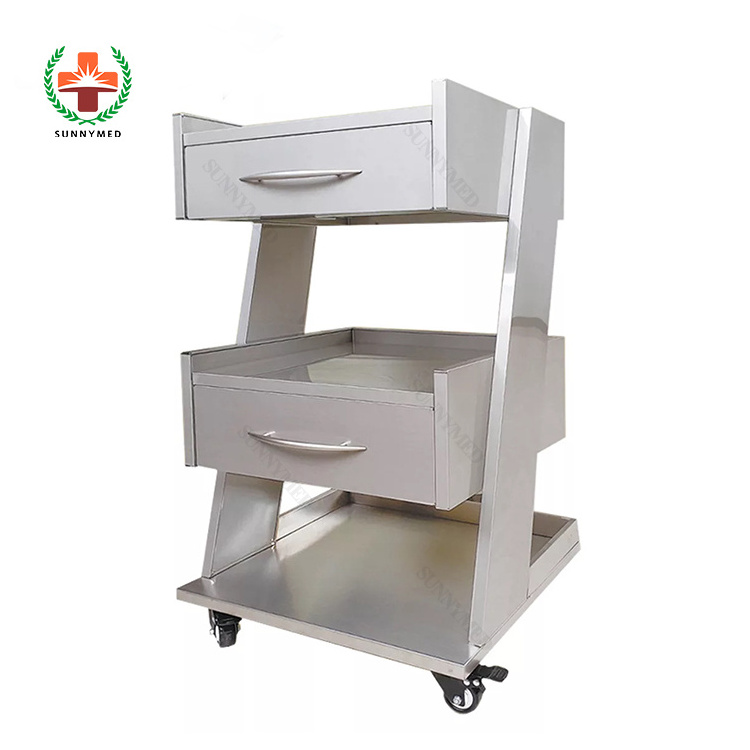 SY-YR09 Convenient Stainless Steel Dental Cabinet with power for Clinic