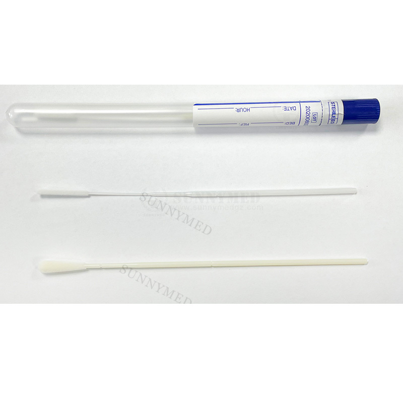 SUNNYMED SY-L148  Wholesale  rapid test kit swab Medical Disposable sampling flocked nasal swab test kit