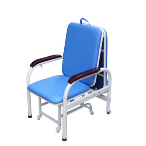 Sy-R132 Hospital Patient Room Portable Foldable Accompany Chair Escort Bed  Cheap Medical Accompanying Chair