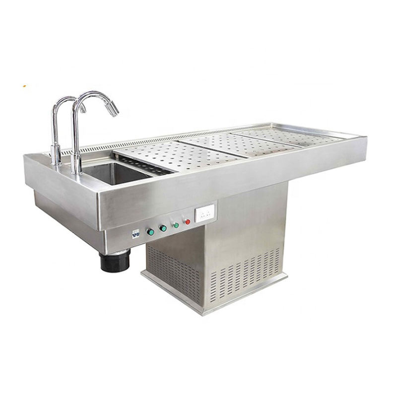 SYJP-02  Funeral Supplies Morgue Corpse Dissection Table 304 stainless steel autopsy table for sale