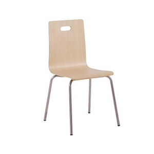 Thickened and Reinforced Economic Fast Food Restaurant School Canteen Bentwood Stainless Steel Chairs