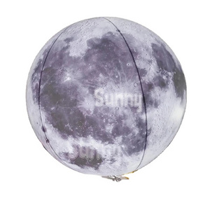 Large Inflatable Moon Planets Globe Earth Balloon With LED Light Advertising Inflatable Moon Model  For Decoration