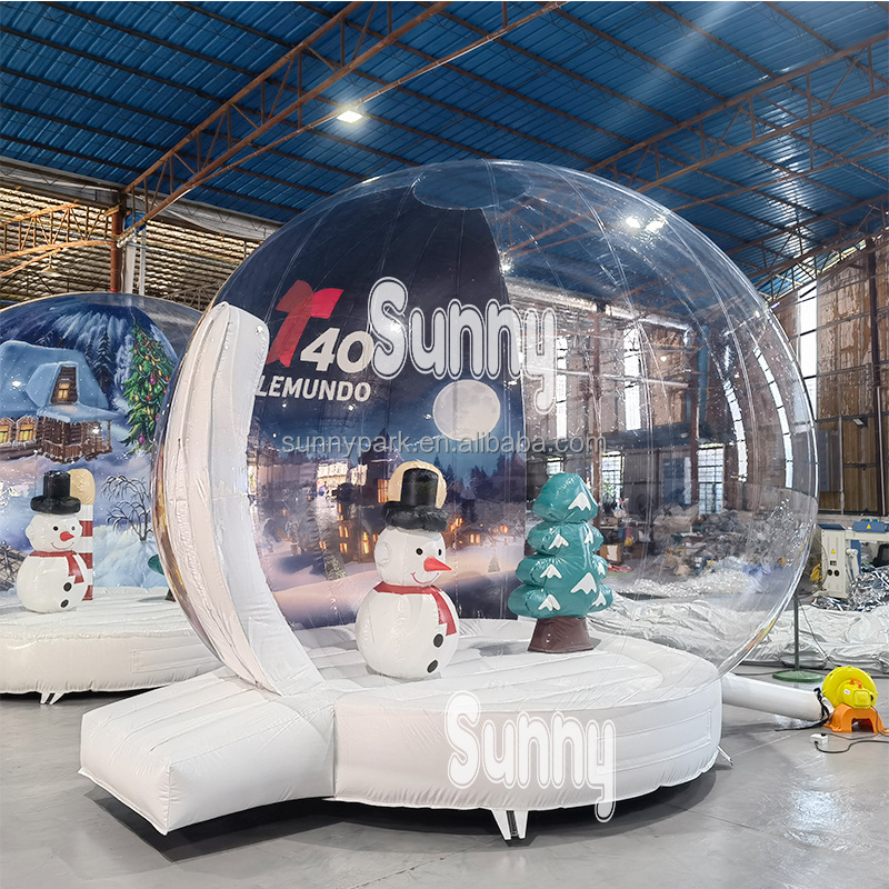 New human size snow ball globe giant inflatable snow globe for christmas photo booth inflatable snow globe