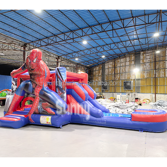 Inflatable Bounce House Spiderman Bouncer Playhouse Spider-man Bouncy Jumping Castles moonwalker jumping bouncer with slide