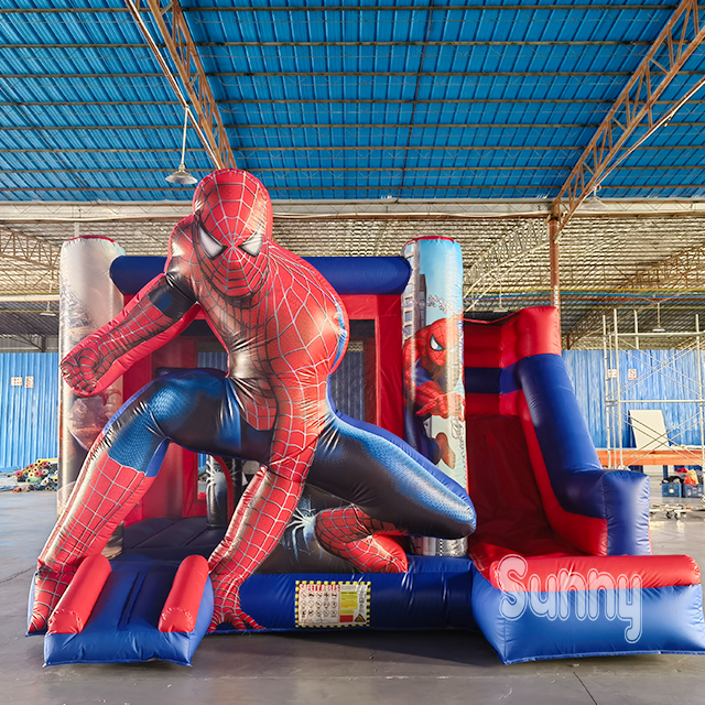 Inflatable Bounce House Spiderman Bouncer Playhouse Spider-man Bouncy Jumping Castles moonwalker jumping bouncer with slide