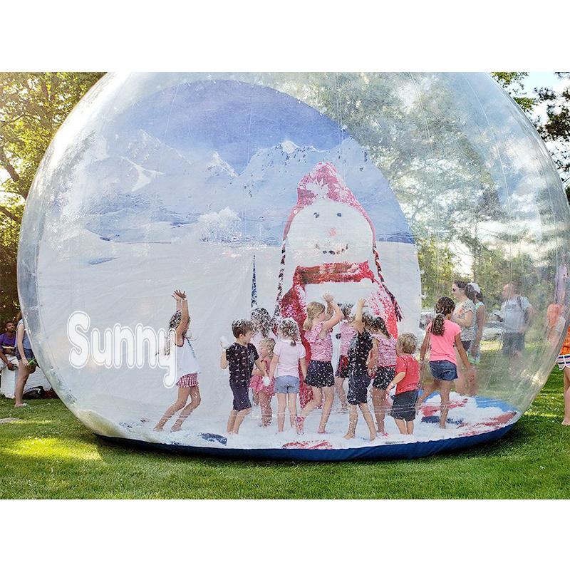 New human size snow ball globe giant inflatable snow globe for christmas photo booth inflatable snow globe