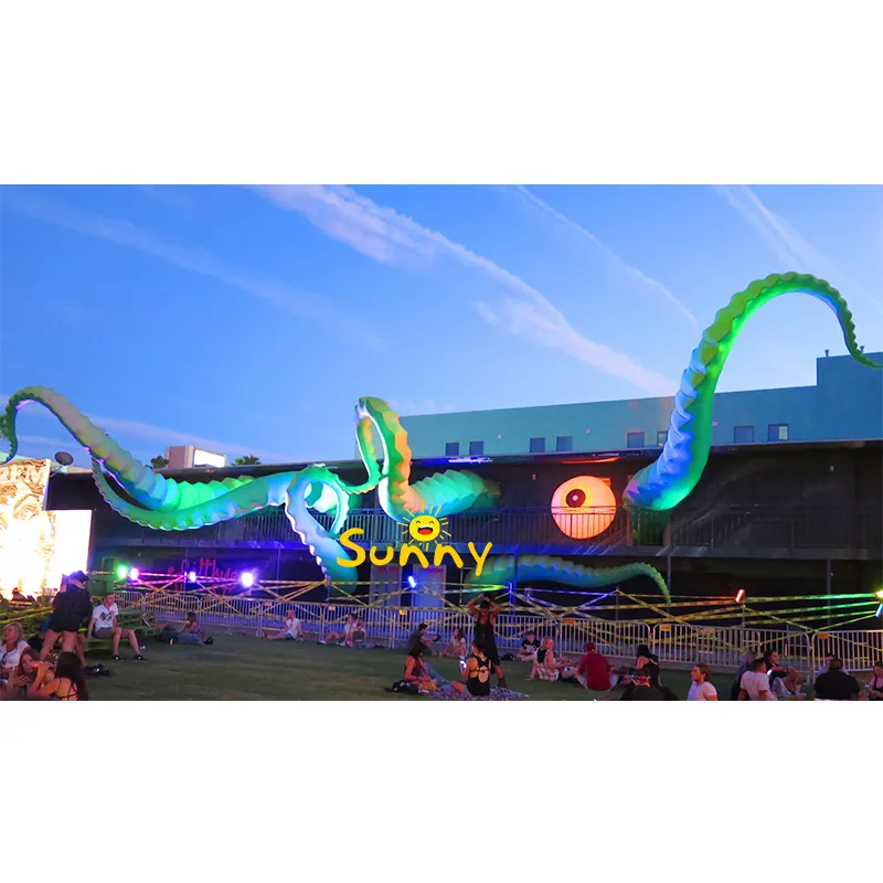 LED lighting inflatable octopus tentacles for building decoration Inflatable Octopus Tentacles with LED Light for Event Party