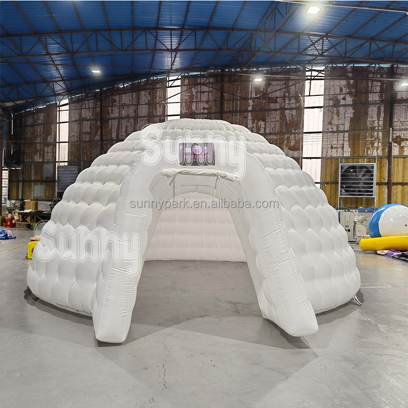 Factory price custom inflatable LED lighting tent  LED Inflatable Igloo For Sale