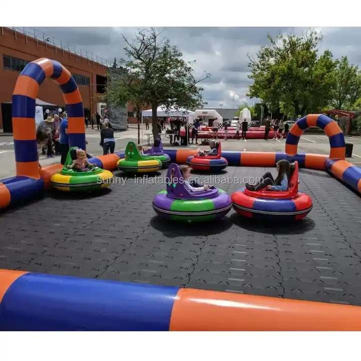 Factory price  inflatable bumper car track inflatable go kart race track inflatable zorb ball race track for sale