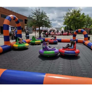 Factory price  inflatable bumper car track inflatable go kart race track inflatable zorb ball race track for sale