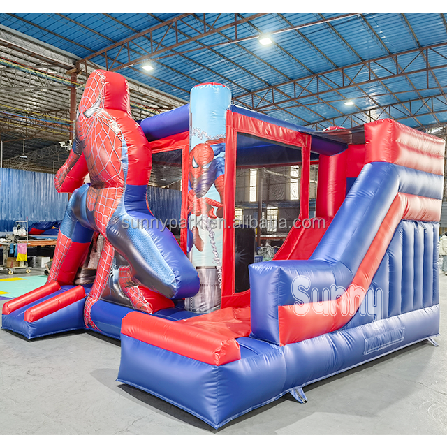 Inflatable Bounce House Spiderman Bouncer Playhouse Spider-man Bouncy Jumping Castles moonwalker jumping bouncer with slide