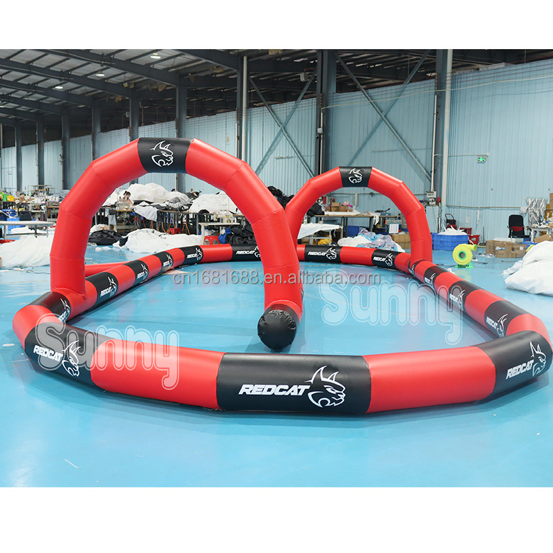 Factory price  inflatable bumper car track inflatable go kart race track inflatable zorb ball race track for sale