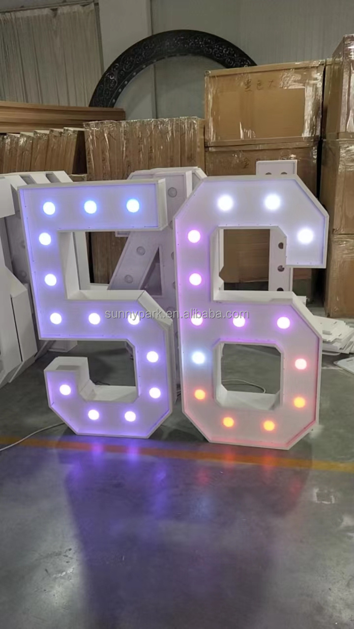 Big Letter Signs Marquee large Led Numbers Tall 4ft Marquee Sign Free Stand  Love Light Up Bulb Signs Big Love Words For Party