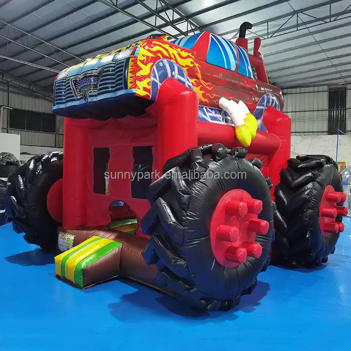 Outdoor Jump Jumper Inflatable Combo Children Inflatable Monster Truck Bouncy Castle Jumping Tractor Cars Bounce House