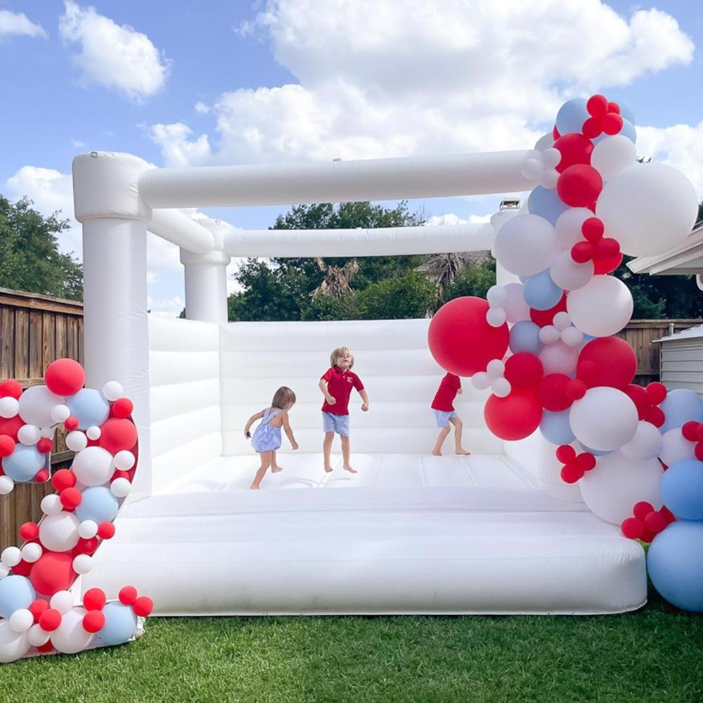 commercial Mini Inflatable Bouncer Castle white bounce house 13x13 inflatable bounce house white toddler bounce house