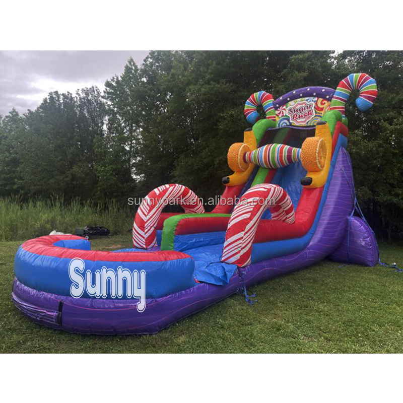 commercial Inflatable Water Slide  With Pool For Adults Kids Double way slide inflatable water slide