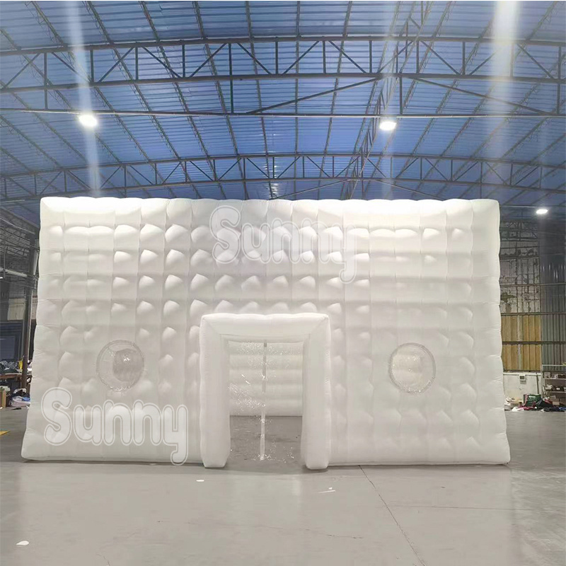 inflatable-nightclub tent Mobile Cube Nightclub Inflatable Tent LED Inflatable Marquee Nightclub With Lights