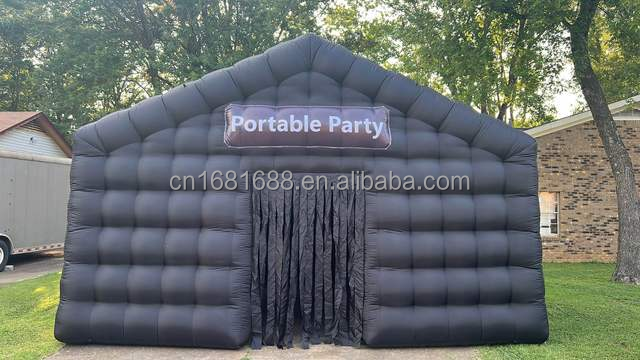 inflatable-nightclub tent Mobile Cube Nightclub Inflatable Tent LED Inflatable Marquee Nightclub With Lights