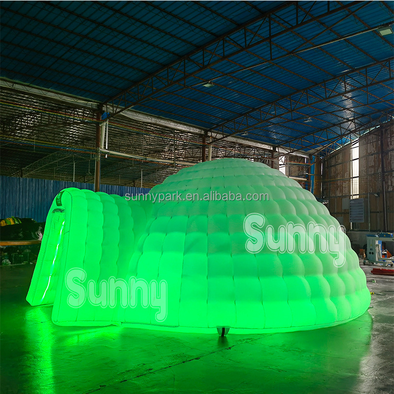 Factory price custom inflatable LED lighting tent  LED Inflatable Igloo For Sale