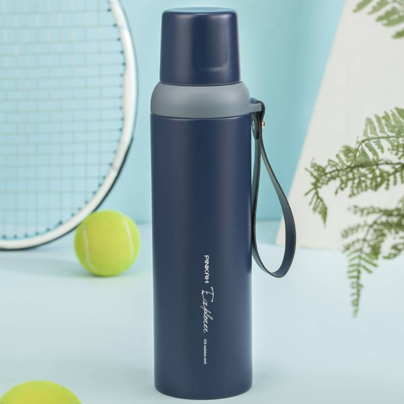 PINKAH eco friendly double wall 304 stainless steel insulated water bottle with bouncing lid