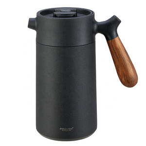 PINKAH french press thermal coffee carafe reusable double walled insulated vacuum flask coffee pot with handle