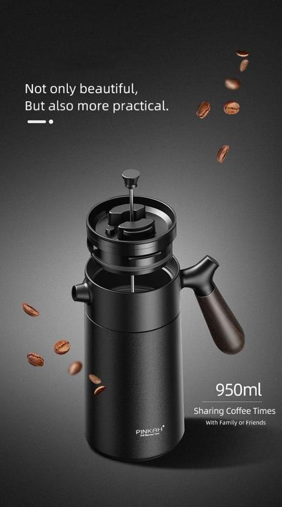 PINKAH 32OZ Wholesale Best Selling Double Wall Vacuum Insulated Stainless Steel French Press Coffee Maker