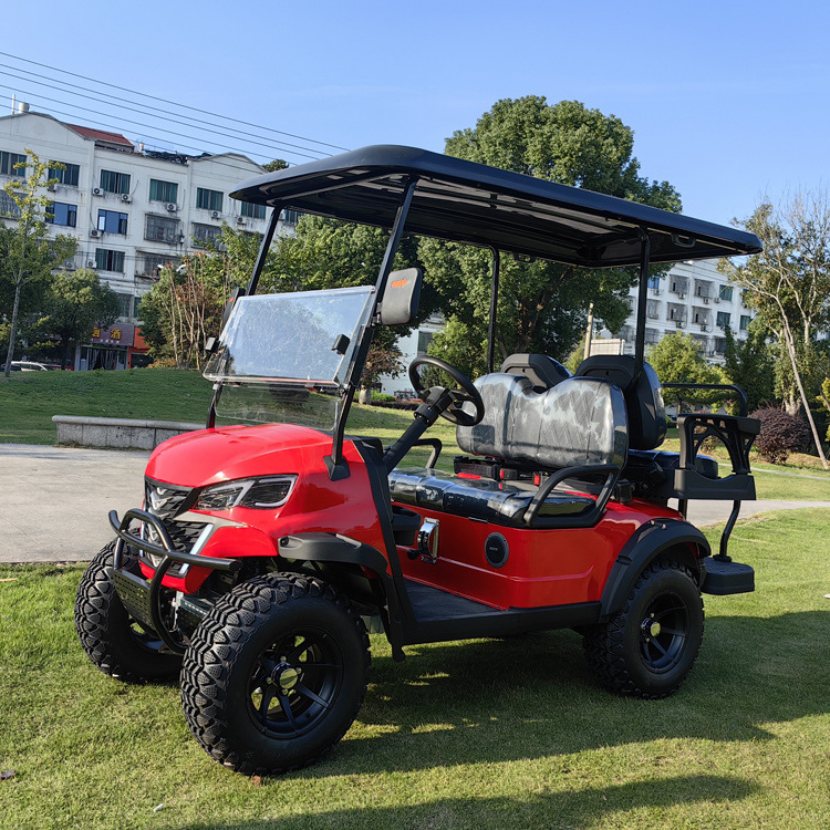 Free Shipping Lifted 4 Passenger Golf Car Brand New 4 Wheel Electric Club Car Golf Carts with Lithium battery