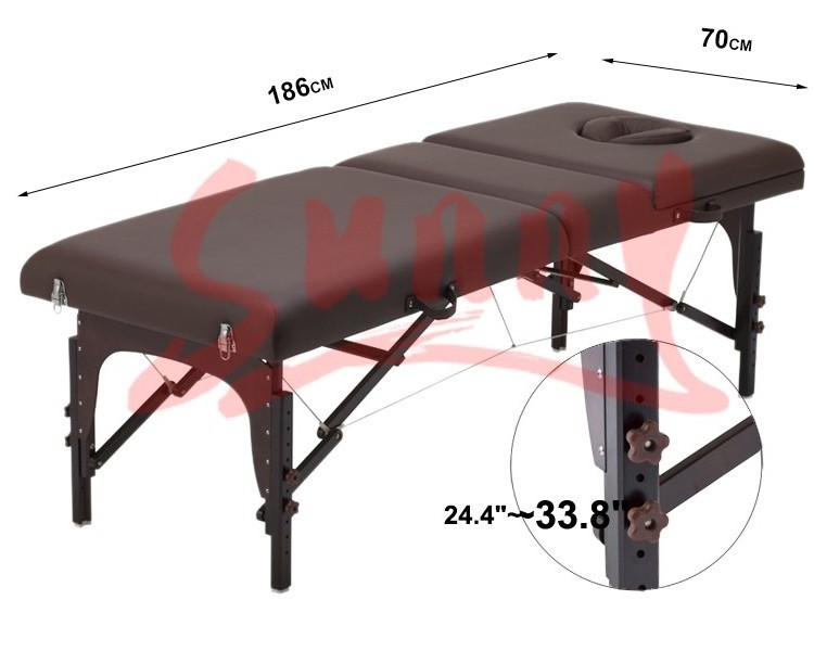 Chair bed, physical therapy bed, wooden massage table with face hole