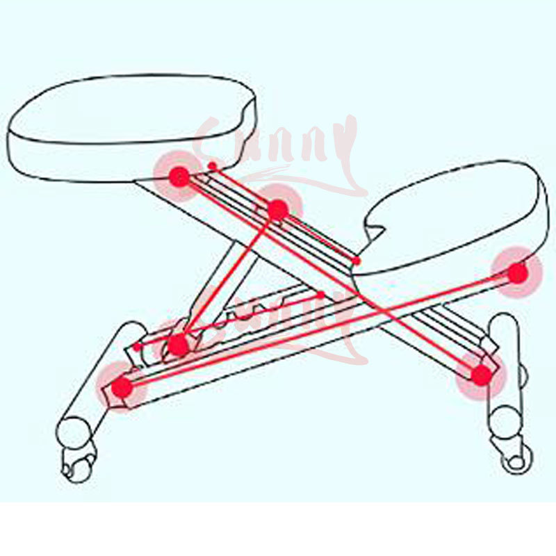 Folding portable mini massage chair, Rolling kneeling stool