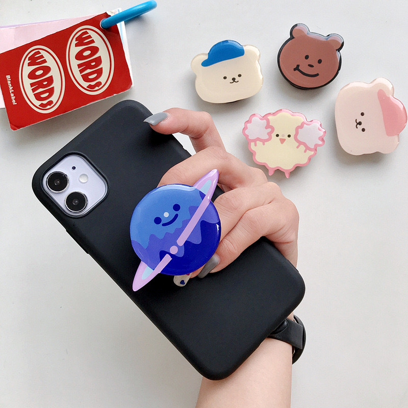 Halloween Theme Design Epoxy Protective Layer Acrylic Phone Finger Grip Ring Phone Holder Bracket For Mobile Phone Sockets