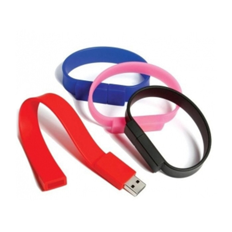 Custom usb rubber silicon micro silicone bracelet usb flash drive