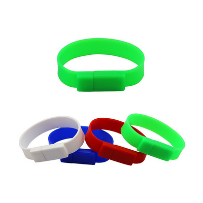 Custom usb rubber silicon micro silicone bracelet usb flash drive