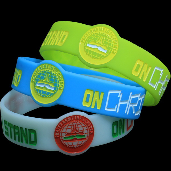 ECO-friendly Recycled Fluorescent Silicone Wristbands Glowing The Dark Rubber Bracelets Glow Silicone Bands