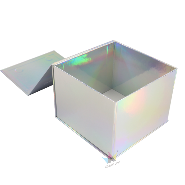 Crown win hologram packaging box holographic magnet corrugated shipping foldable gift boxes square carton emballage paper boxes