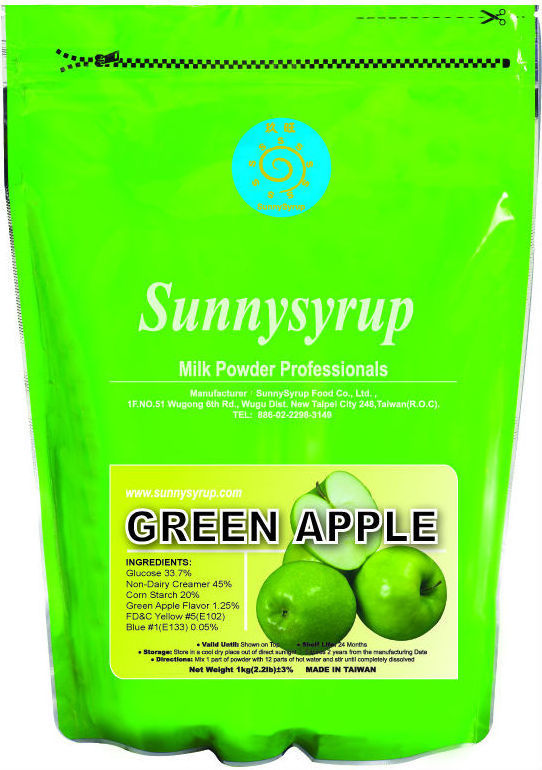 Green apple milk powder