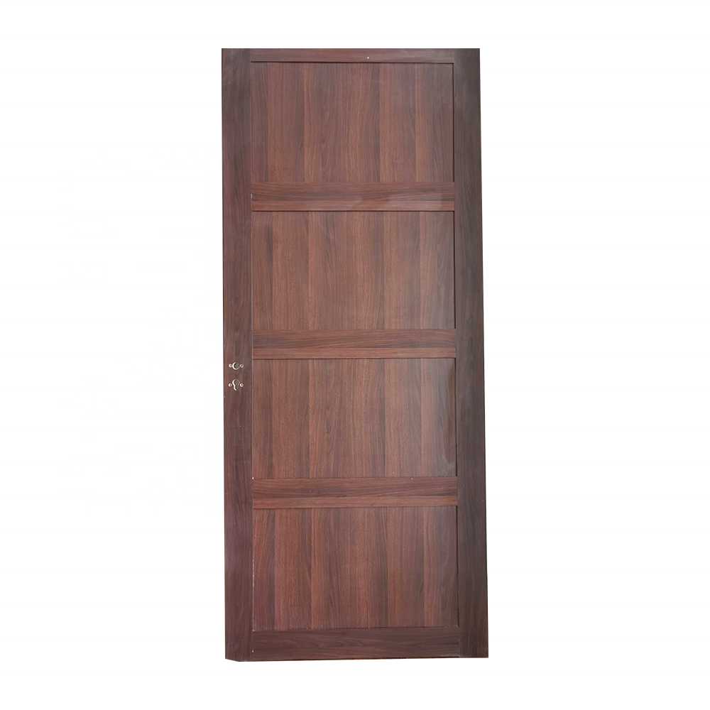 standard size  Brown veneer grain restaurant door teak wood main door wpc door and frame