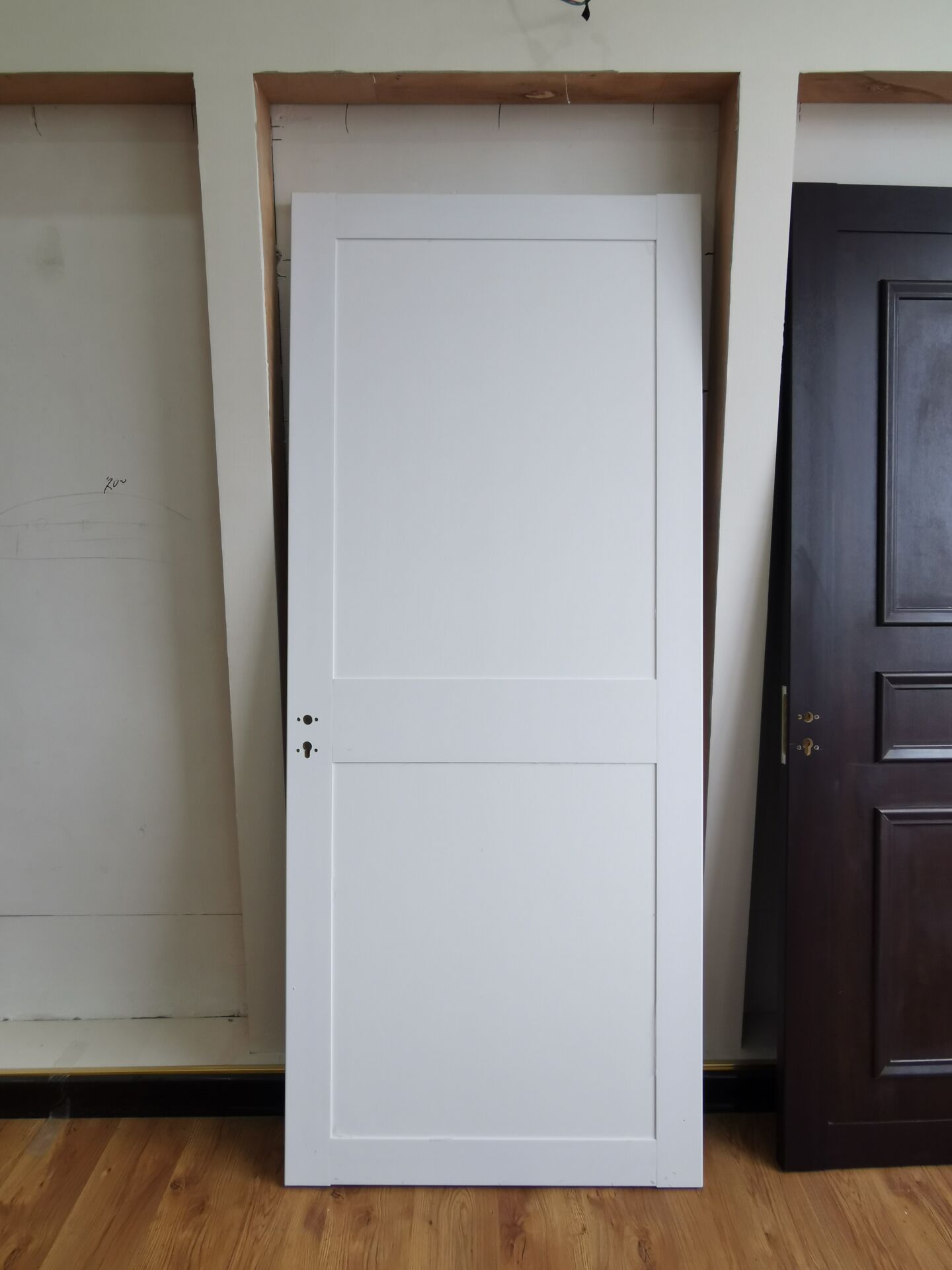 waterproof anti-flaming sound  INSULATION particle board inner filling pvc coated wpc skin door interior swinging doors