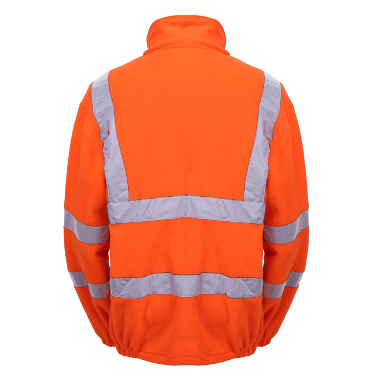 Work wear Safety promotional Coat Reflective mechanics polar fleece high visibility jackets for winter