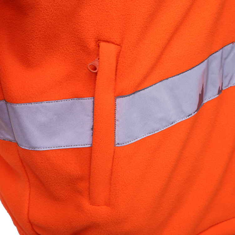 Work wear Safety promotional Coat Reflective mechanics polar fleece high visibility jackets for winter