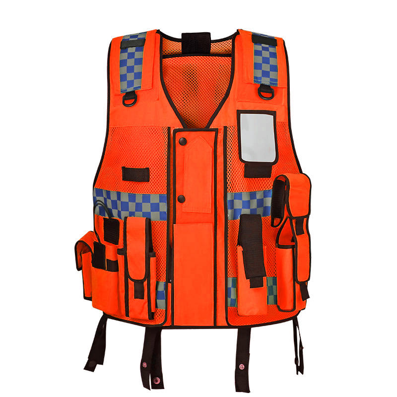 Heavy Duty Hi Vis Security Vest Safety Protection Light Safety Reflect Safe Orange Multicolor Reflect Vest With Pockets