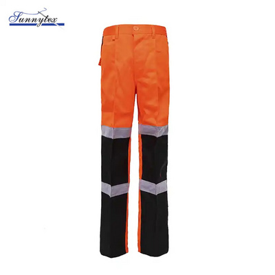 High Visibility Workwear Safety Pants Reflective Tape Men's Heavy Duty Hi-vis Work Pants