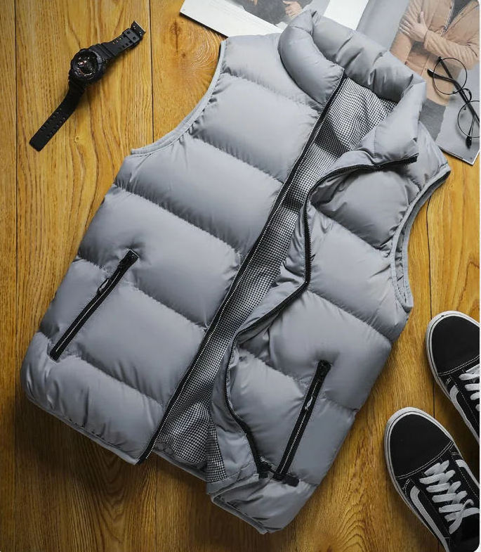 christmas puffy custom matte coat padding bubble quilted sleeveless veste winter puffer vest men